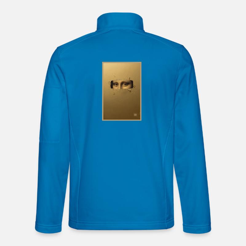 Mona Lisa Goldenes Ticket - Unisex Softshelljacke - Lichtblau