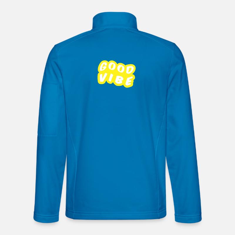 Good Vibe Grafique Gelb - Unisex Softshelljacke - Lichtblau
