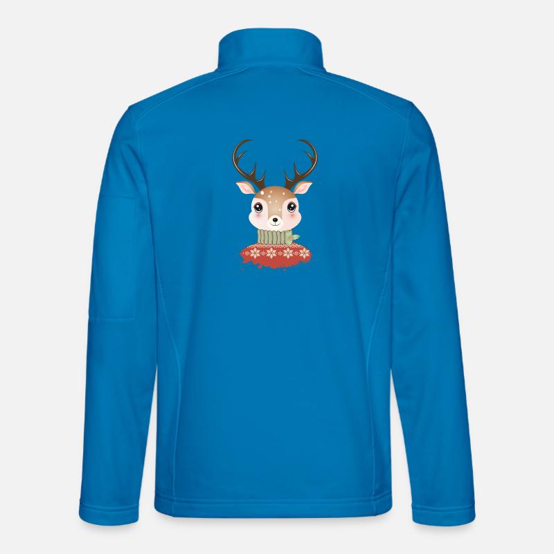 cerf chic mignon avec pull de Noël Veste en tissu softshell Unisexe