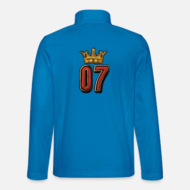7 Zahl Krone - Unisex Softshelljacke - Lichtblau