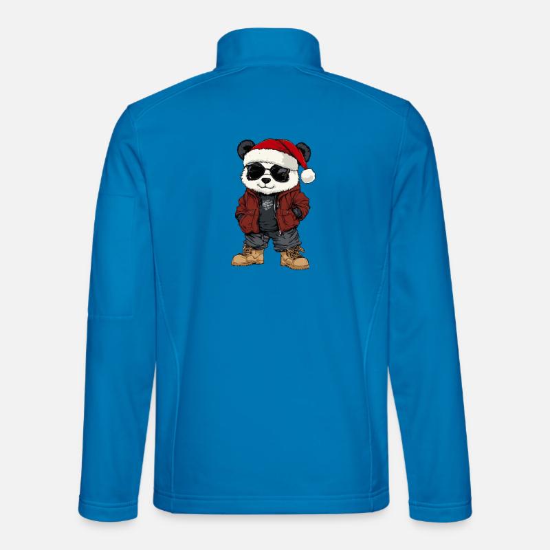 Panda Weihnachten Winter - Unisex Softshelljacke - Lichtblau