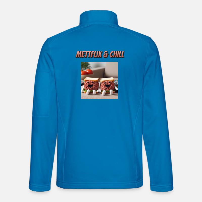 Mettflix & Chill - Unisex Softshelljacke - Lichtblau