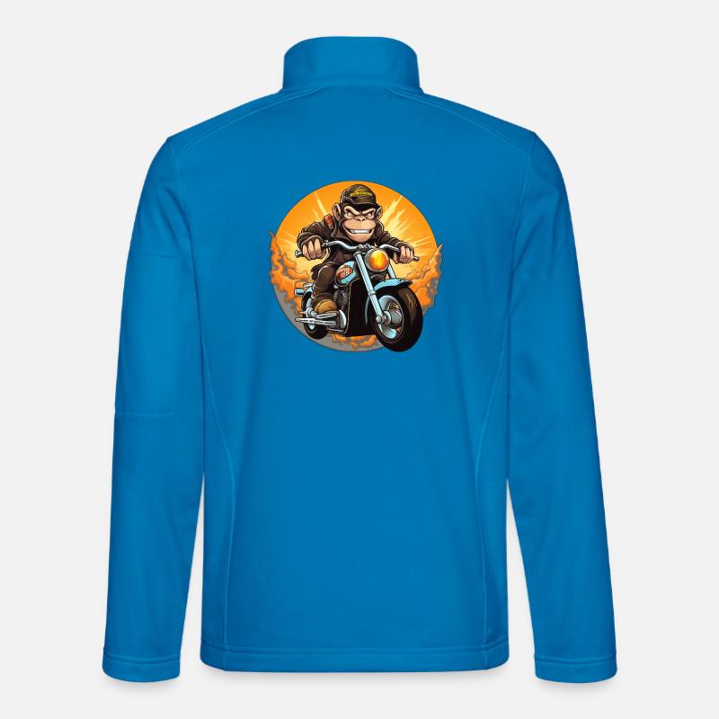 Affe Motorrad / Motorradfahrer Affen Unisex Softshelljacke