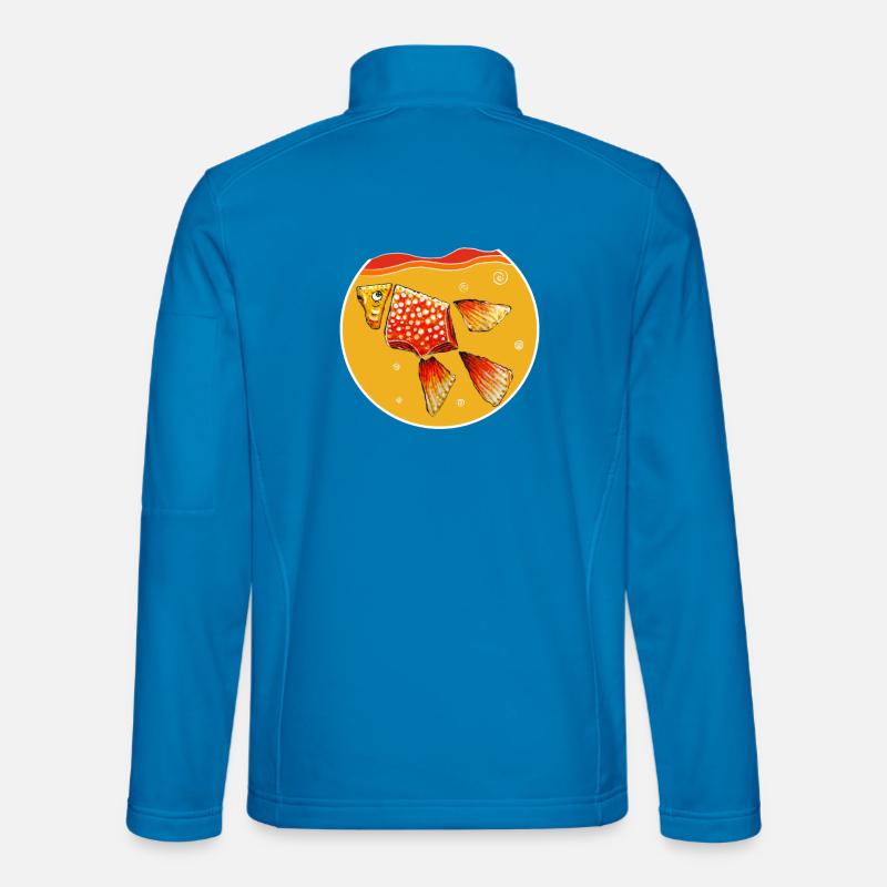 Goldfish in a jar - Unisex Softshell Jacket - light blue