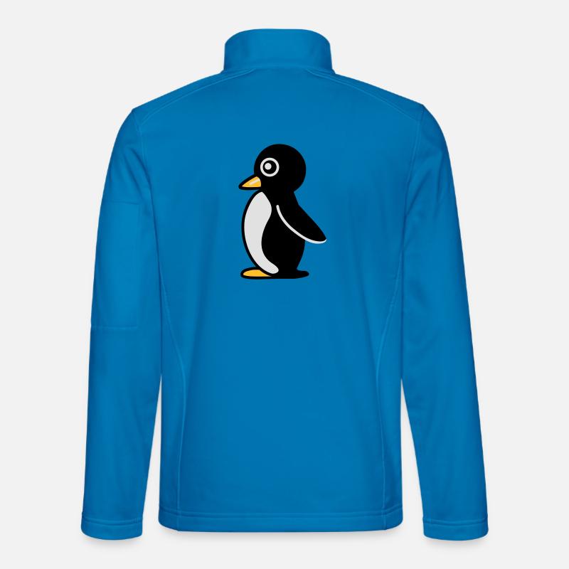 Minimalistischer Pinguin - Unisex Softshelljacke - Lichtblau