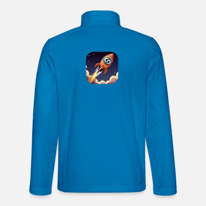 Comic Rocket with Eyes - Unisex Softshell Jacket - light blue