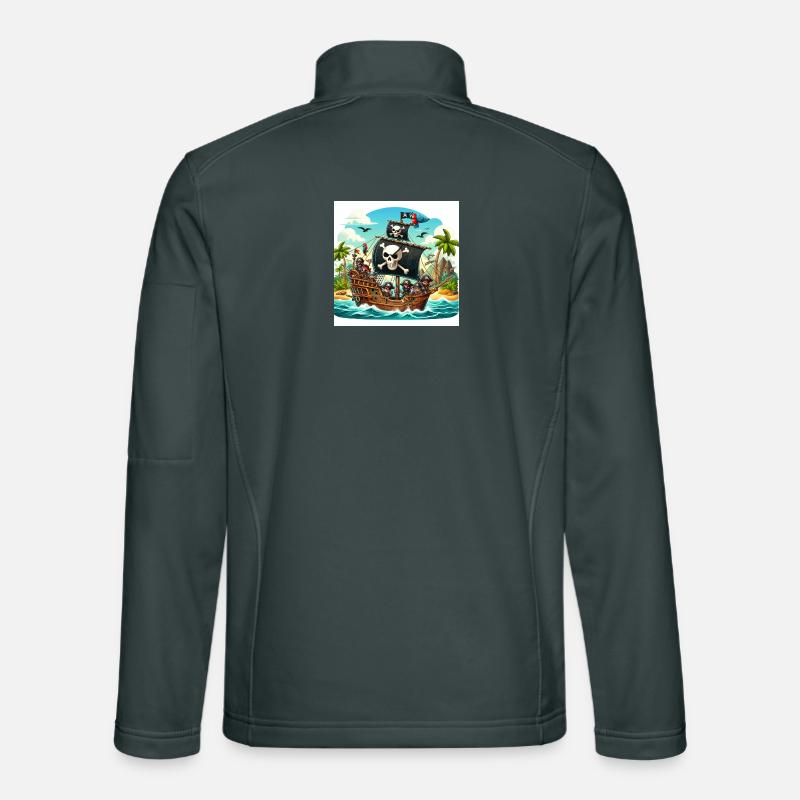 Pirate ship on the high seas Unisex Softshell Jacket