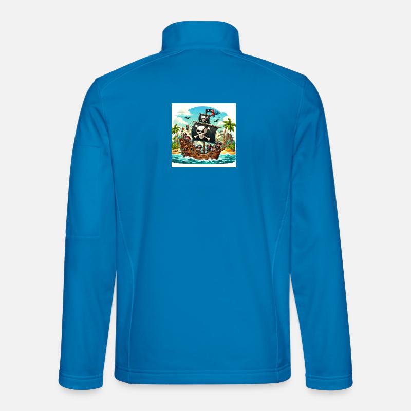 Piratenschiff auf hoher See - Unisex Softshelljacke - Lichtblau