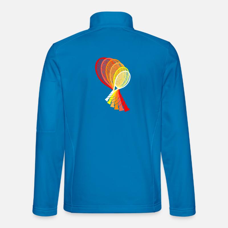 Tennisschläger Racket Tennis Shirt Design - Unisex Softshell Jacket - light blue
