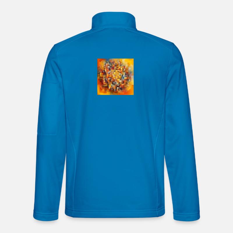 Quadrate 2 - Unisex Softshelljacke - Lichtblau