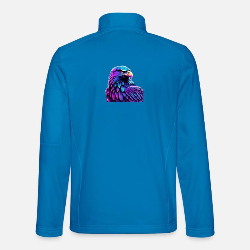 Glowing Eagle with Gradient - Unisex Softshell Jacket - light blue