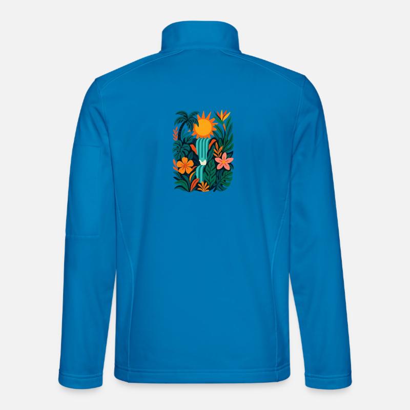 Vibrant Jungle - Unisex Softshell Jacket - light blue
