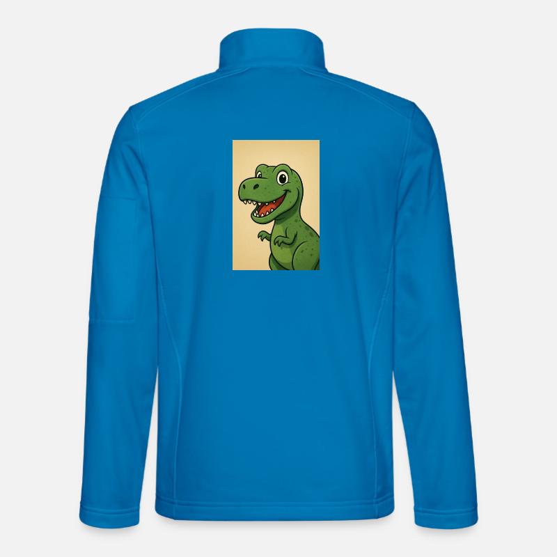 Verspieltes Dinosaurier-Karikaturdesign - Unisex Softshelljacke - Lichtblau