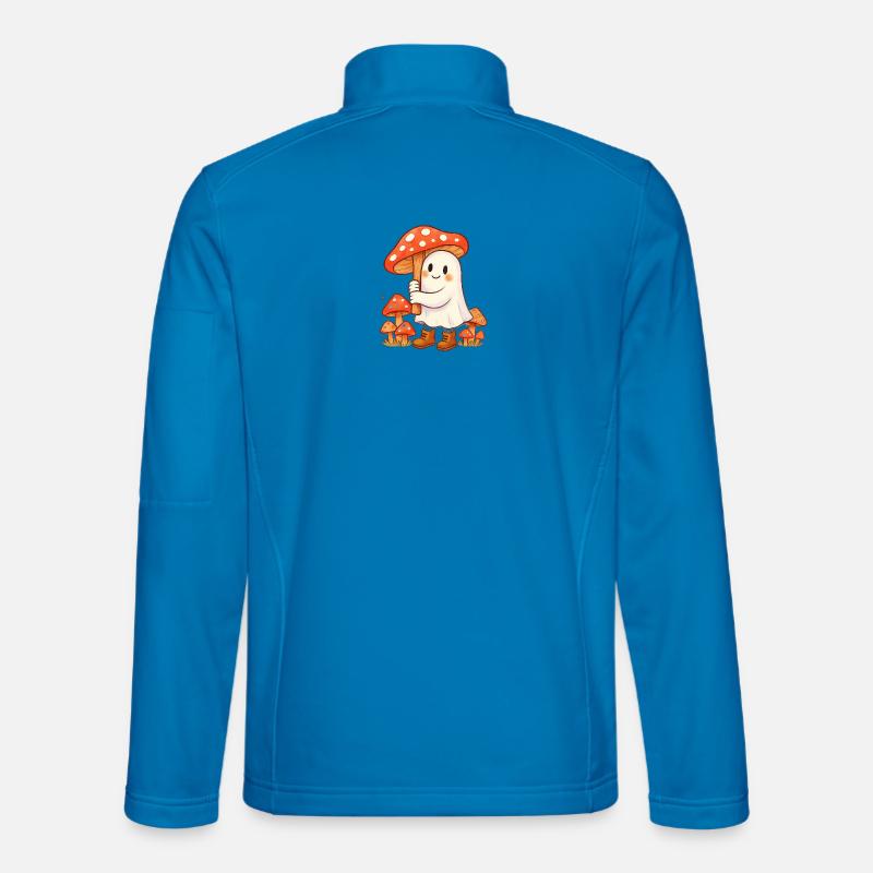 Fantôme avec un parapluie - un champignon - Veste en tissu softshell Unisexe - bleu clair