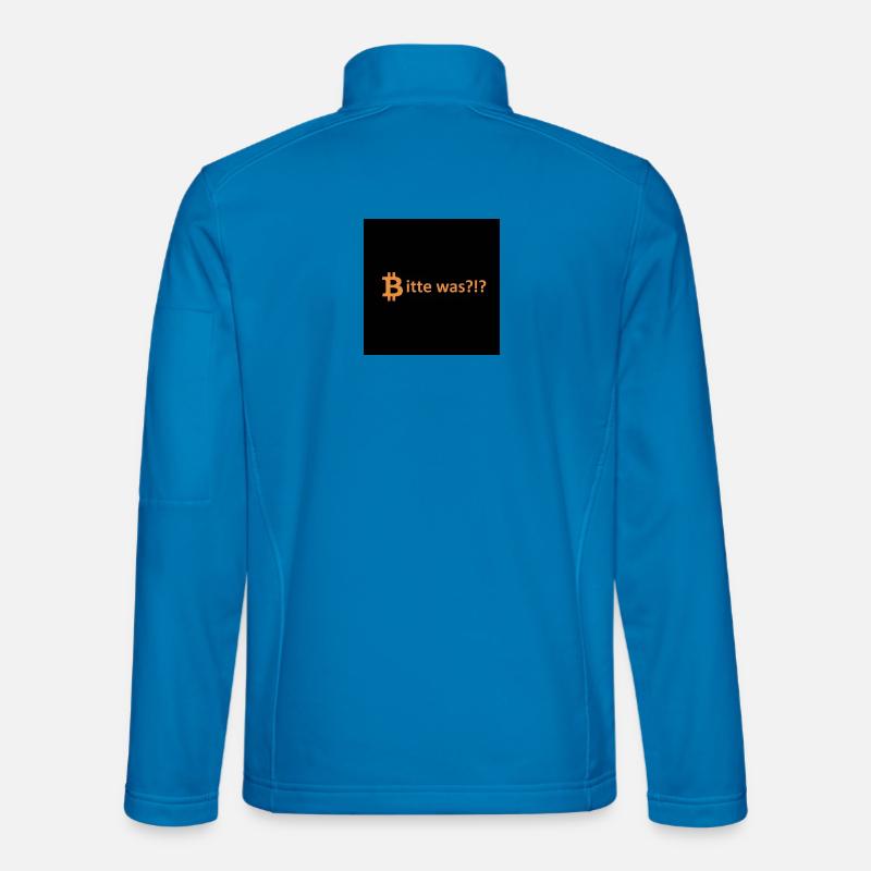 Bitcoin please what saying Unisex Softshell Jacket