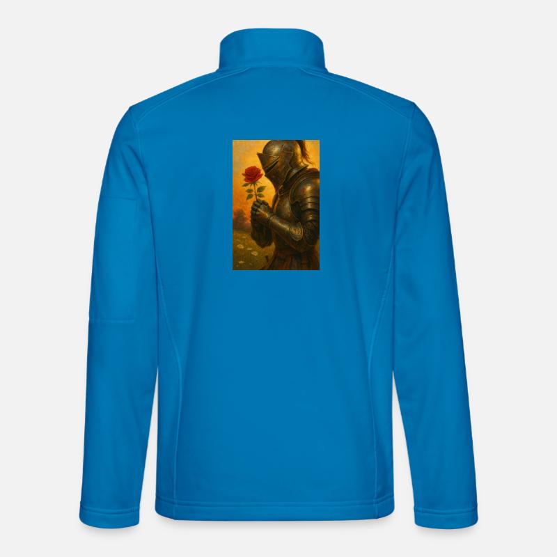 Knight with Rose - Unisex Softshell Jacket - light blue