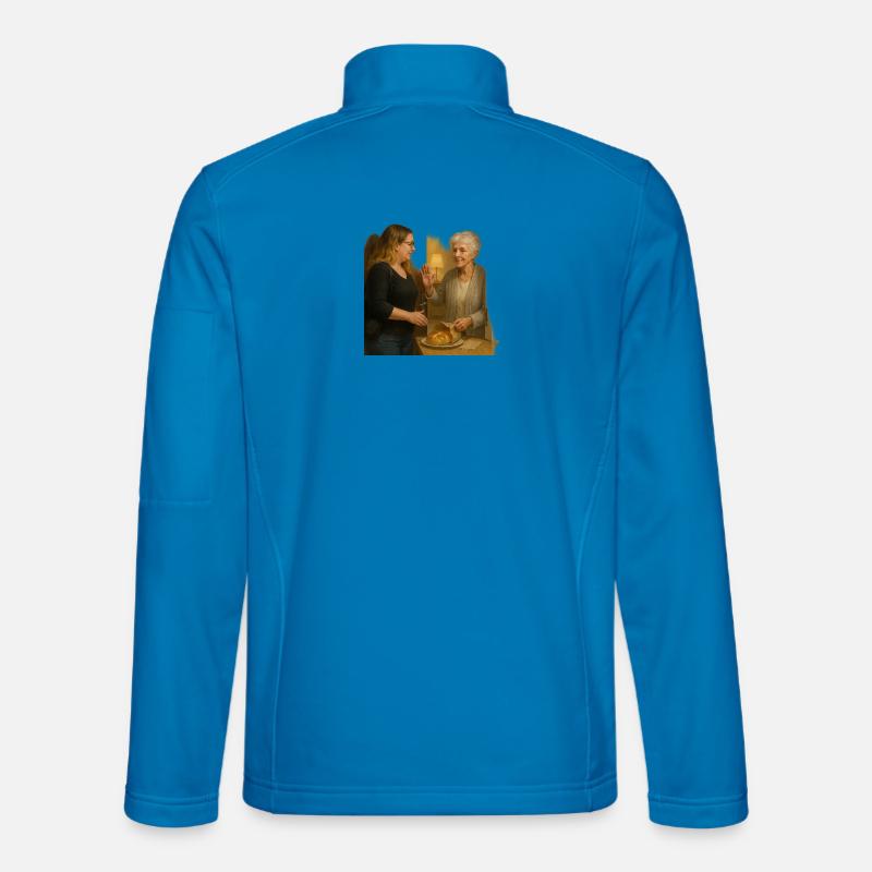 Herzliche Nachbarschaftsszene - Unisex Softshelljacke - Lichtblau