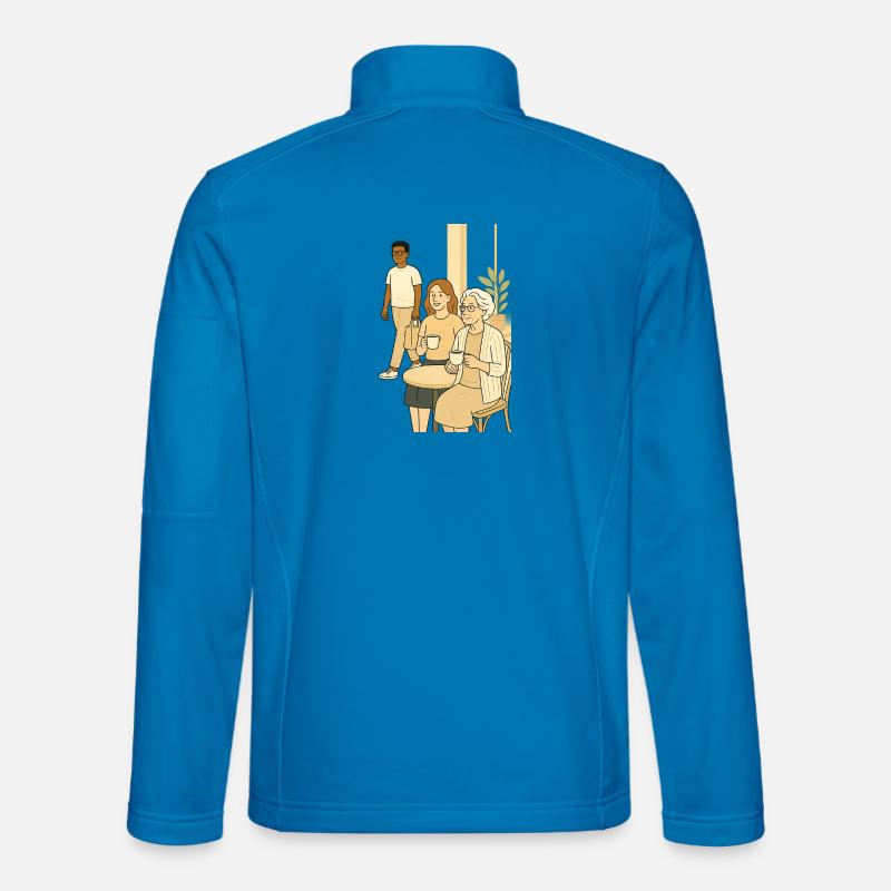 Générations de l’heure du café - Veste en tissu softshell Unisexe - bleu clair