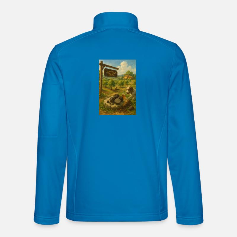Trüffelfarm Rustikale Landschaft - Unisex Softshelljacke - Lichtblau