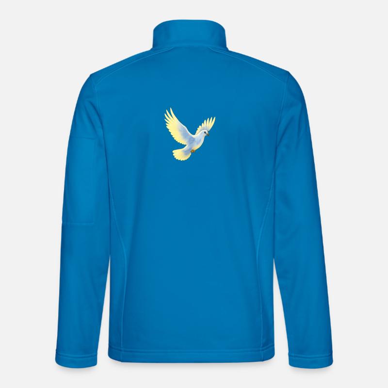 Colomba acquarello in volo hd - Giacca softshell unisex - celeste