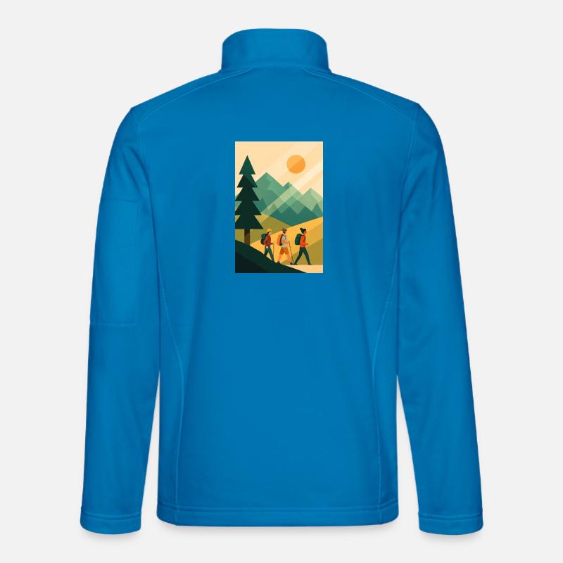 Minimalist Mountain Adventure - Unisex Softshell Jacket - light blue