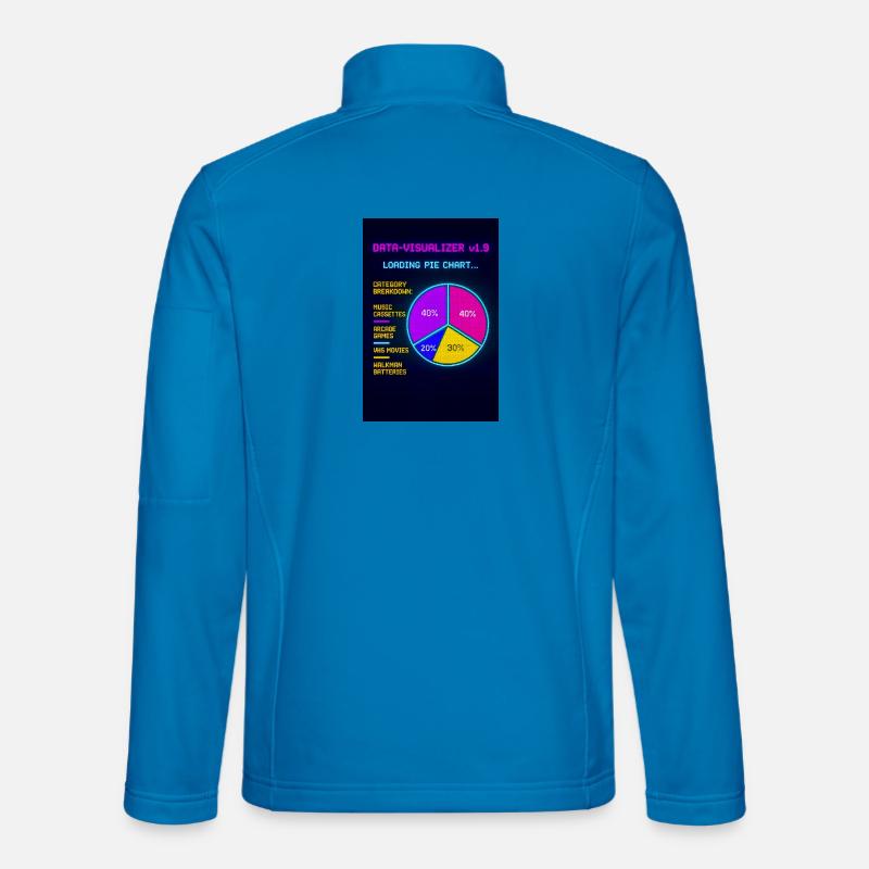 Neon Pie Chart Retro Visual - Unisex Softshell Jacket - light blue