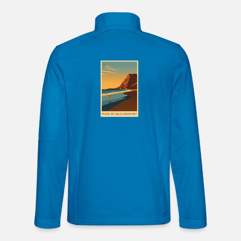 Valle Gran Rey on La Gomera - Unisex Softshell Jacket - light blue