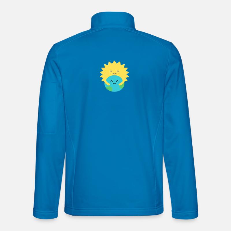 Hugged Earth and Sun - Unisex Softshell Jacket - light blue