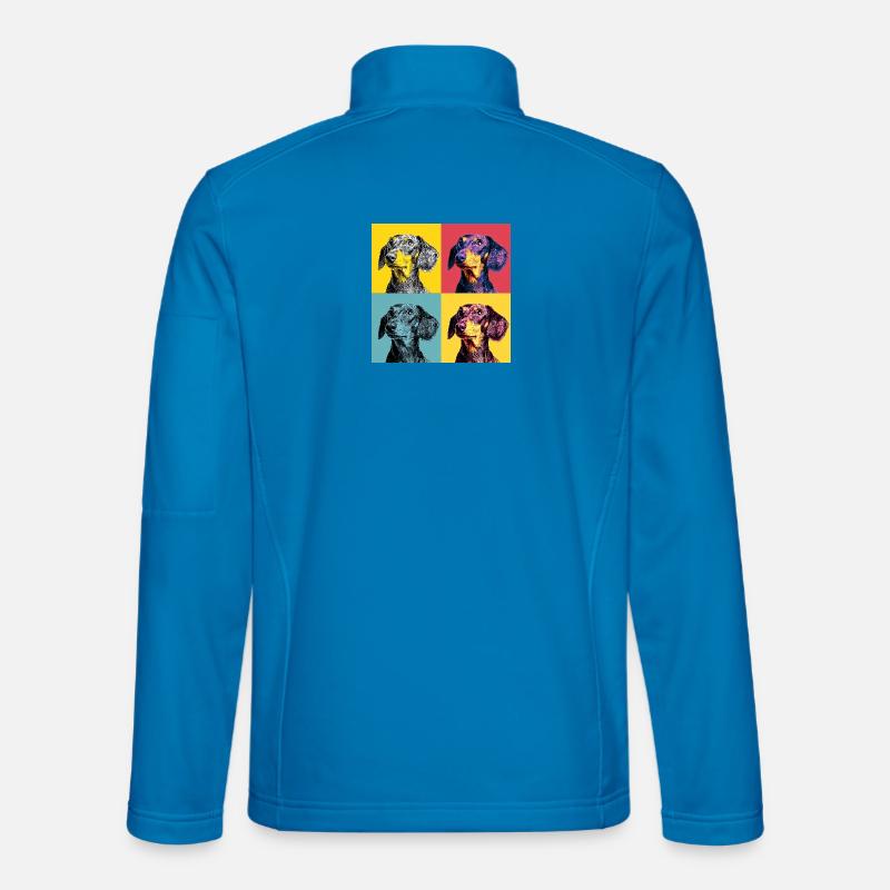 Pop Art Dackel-Quad Unisex Softshelljacke