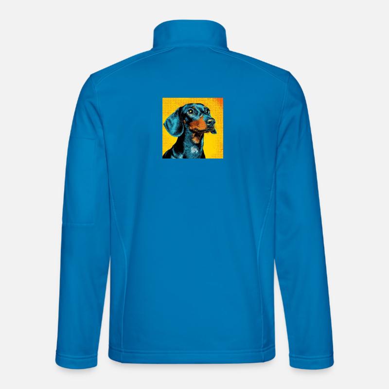 Teckel Pop Art Veste en tissu softshell Unisexe