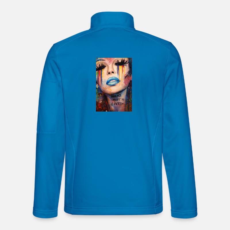 Dreams to Live Bunte Graffiti Unisex Softshelljacke