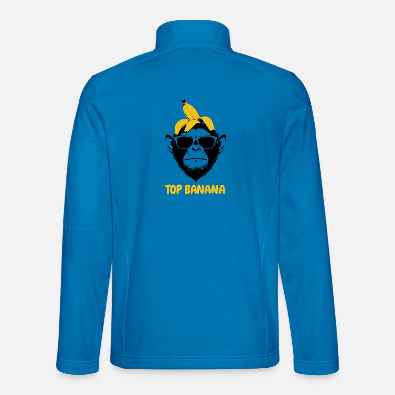 Top Banana - Monkey with Banana Hat - Unisex Softshell Jacket - light blue