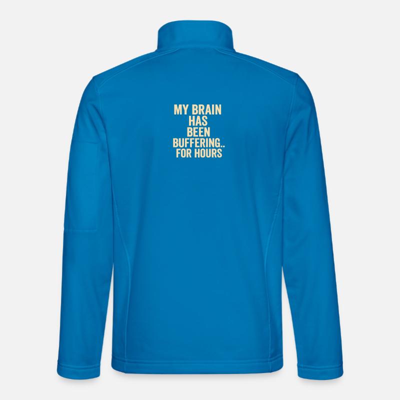 Buffering Brain Meme - Unisex Softshell Jacket - light blue