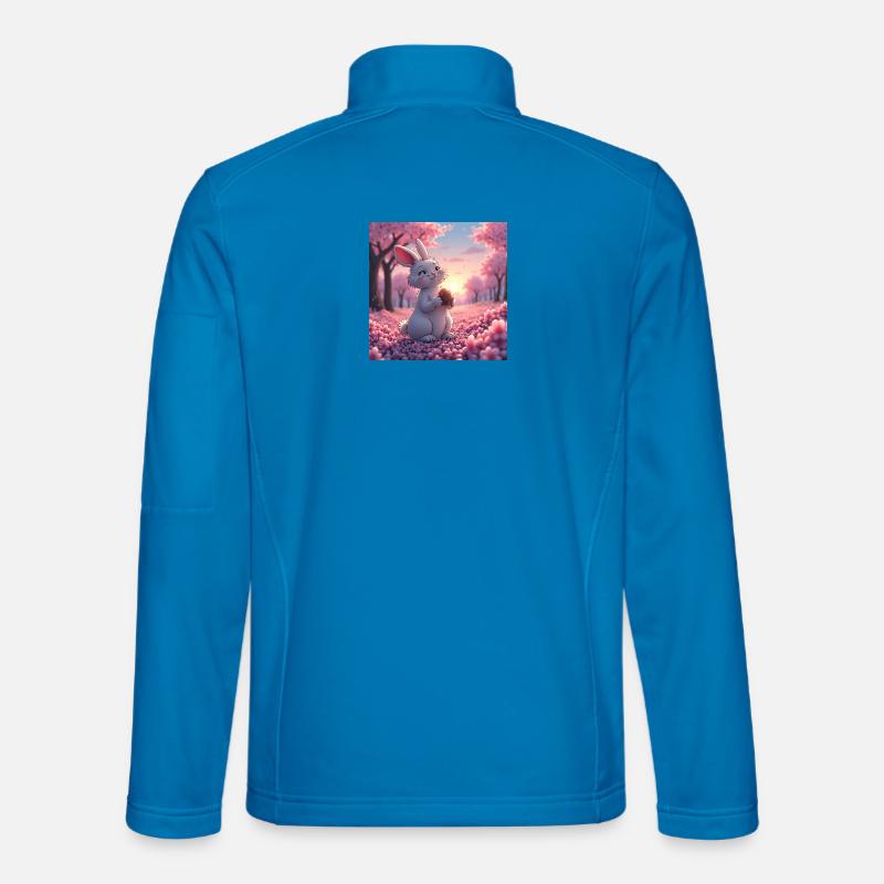 dessin manga d'un mignon lapin Veste en tissu softshell Unisexe