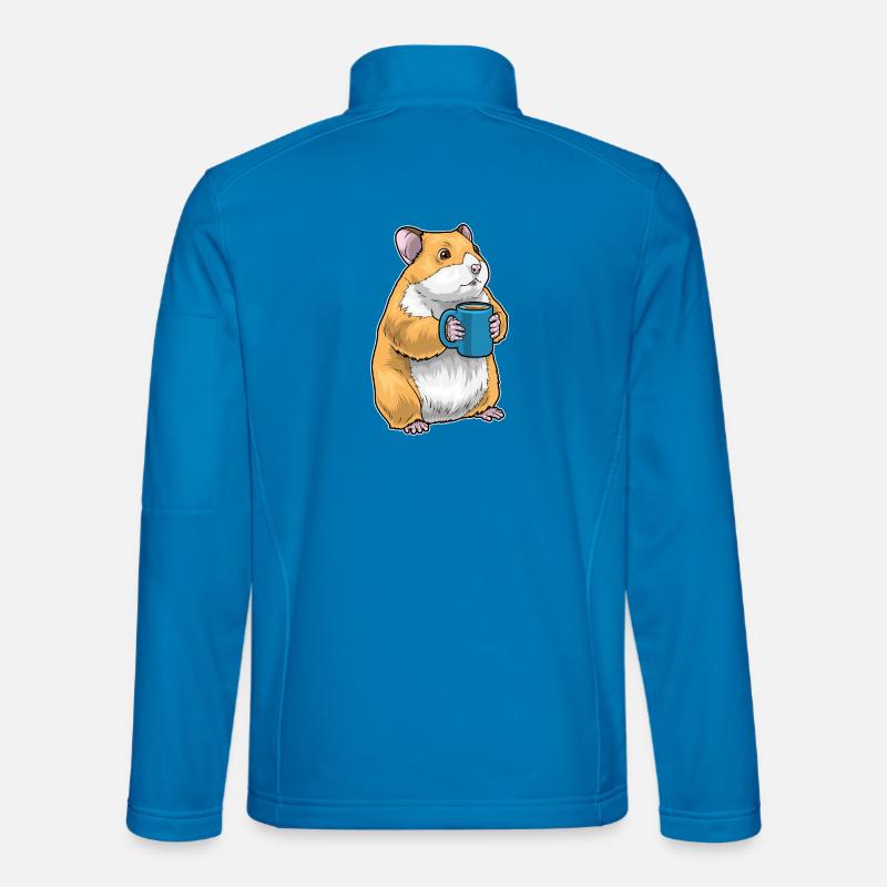 Hamster Kaffee Tasse - Unisex Softshelljacke - Lichtblau