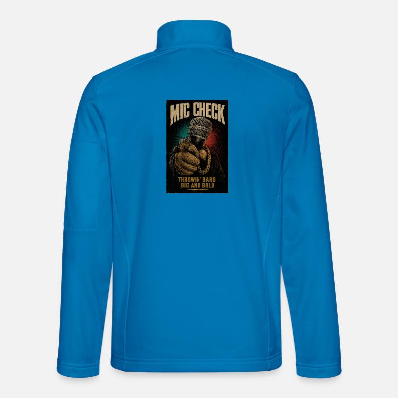 Mic Check Bold Throwin' Bars - Unisex Softshelljacke - Lichtblau