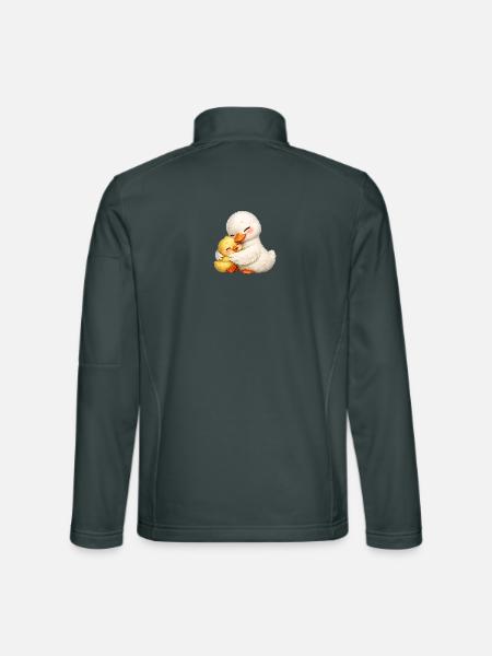 Maman canard câline son bébé - Veste en tissu softshell Unisexe - gris foncé - Dos