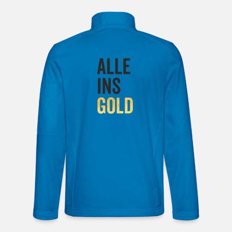 Alle ins Gold - Unisex Softshelljacke - Lichtblau