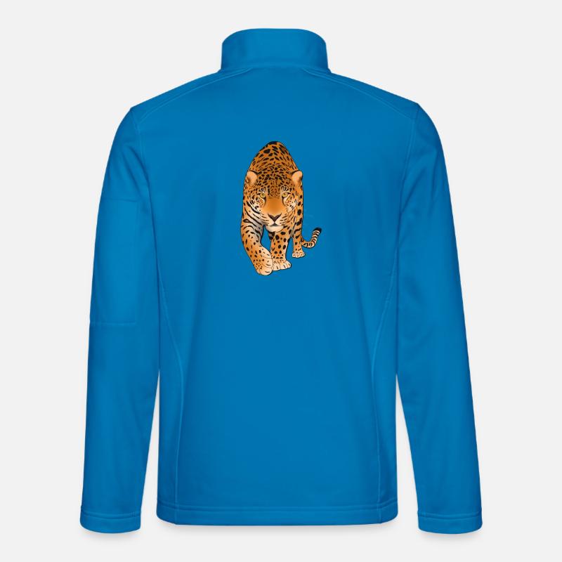 Leopard Raubkatze - Unisex Softshelljacke - Lichtblau
