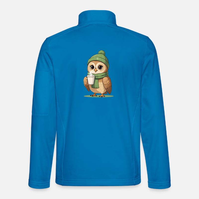 Winter Owl Coffee Break - Unisex Softshell Jacket - light blue