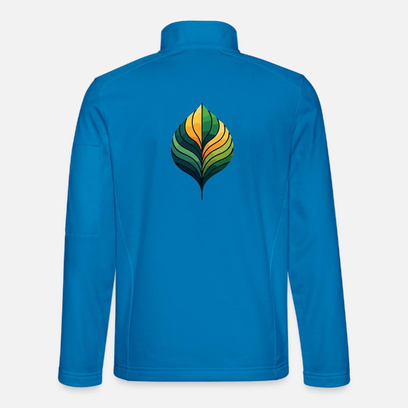 Blattförmige Farbspirale - Unisex Softshelljacke - Lichtblau