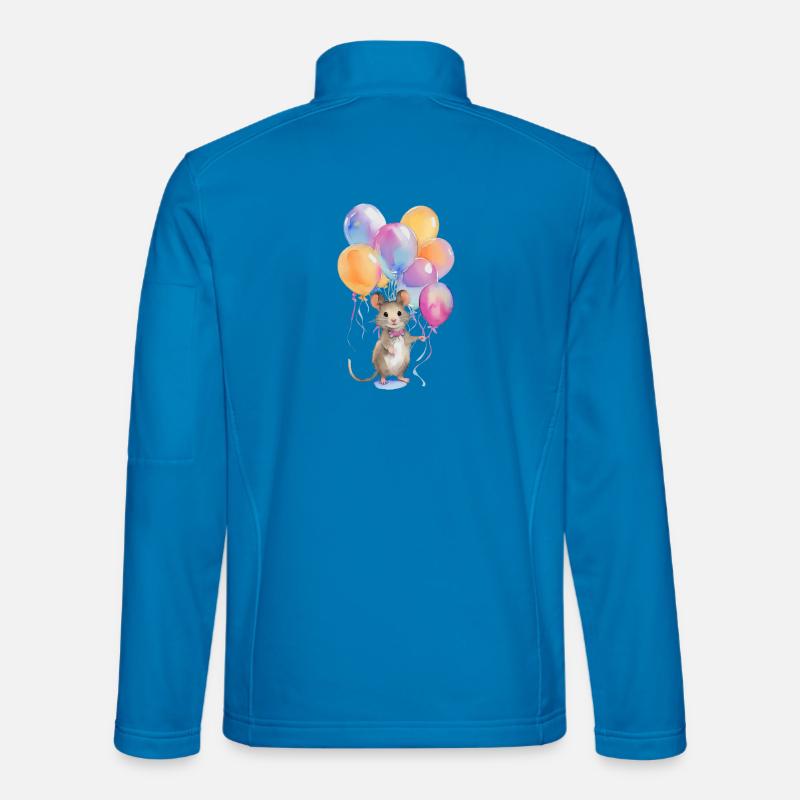 Mouse with balloons - Unisex Softshell Jacket - light blue