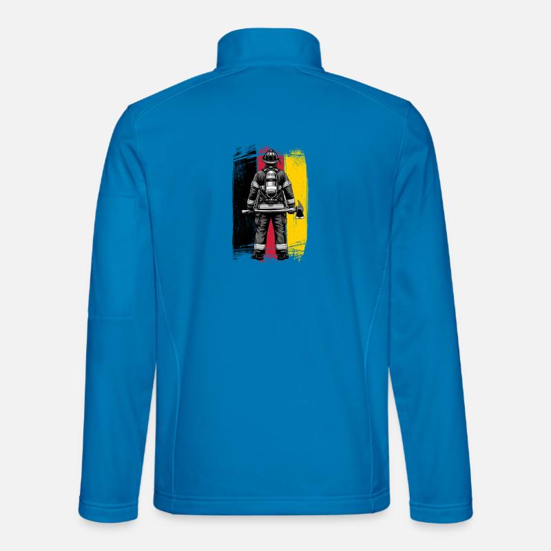 Firefighter Germany Fire Brigade Flag - Unisex Softshell Jacket - light blue