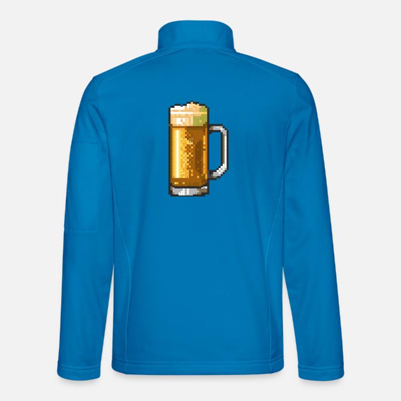 Bierkrug Pixelkunst - Unisex Softshelljacke - Lichtblau