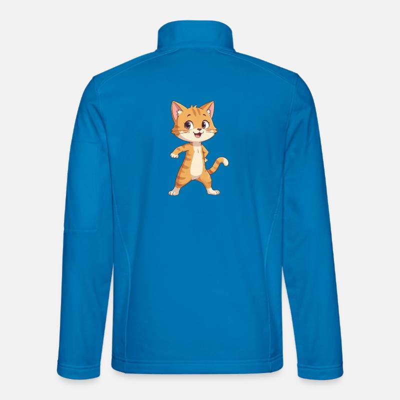 Katze Kinder - Unisex Softshelljacke - Lichtblau