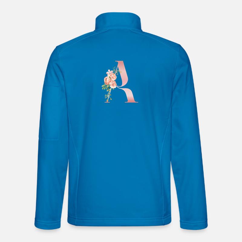 Monogramm Ein Pastellblume Unisex Softshelljacke