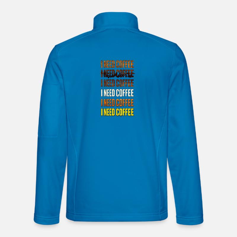 I Need Coffee – Color Gradient Text Unisex Softshell Jacket