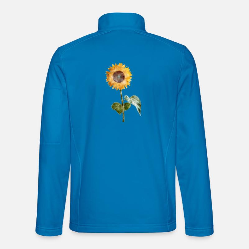 Sonnenblume - Aquarell - Unisex Softshelljacke - Lichtblau
