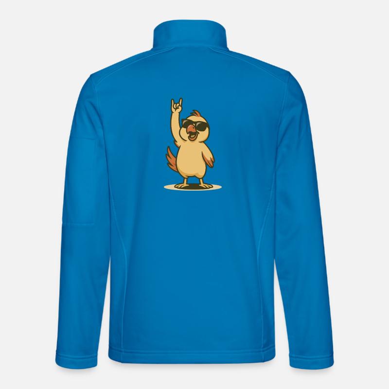Cool Parrot Chick Rocker Style - Unisex Softshell Jacket - light blue