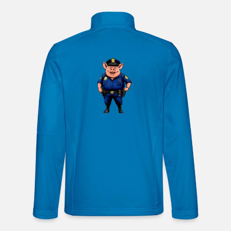 Schweine Polizei Unisex Softshelljacke